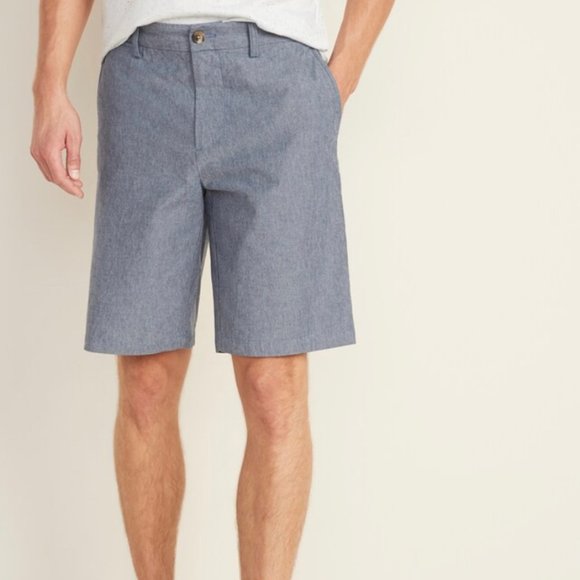 Old Navy Other - Mens size 40 waist Old Navy Ultimate Slim Khaki Shorts chambray blue NWT